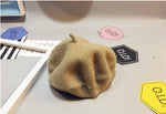 Autumn South Korea Children Baby Hat Beret British Painter Bud Of Pure Wool Cap Korean Tide Newborn Photography Props