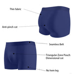 Brand 4PCS Men&#39;s Underwear Graphene 3A Antibacterial Underpants Ice Silk Men Boxer Shorts Moisture Absorbent Elastic Male Pantie