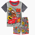 Summer Children Pajamas Short Sleeve T Shirt+Shorts Sets Kid Pyjamas Boy Girl Pijamas Cartoon Spiderman Elsa Baby Sleepwear Suit