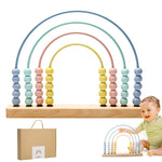 Children Wooden Montessori Abacus Toys Set Kids Early Math Learning Toy Counting Calculating Beads Abacus Intelligence Game Gift