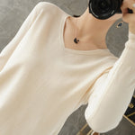 Women Sweater Autumn Winter V-neck Knitwear Long Sleeve Loose Cashmere Sweater Pullovers Lady Cheap Quality Jumper Knitted Tops