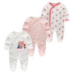 2021 Baby Girl Clothes Long Sleeve 1/2/3PCS Winter Clothing Sets 0-12M Cotton Baby Boy Clothes Newborn Overalls Roupa de bebe