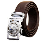 2020 new designer belts men high quality luxury fiber leather big size 140 cm 150 160 automatic buckle wolf 170 180 plus brown