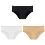 CINOON 3PCS/Set Women&#39;s Panties Cotton Underwear Solid Color Briefs Girls Low-Rise Soft Panty Women Underpants Female Lingerie