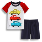 Summer Children Pajamas Short Sleeve T Shirt+Shorts Sets Kid Pyjamas Boy Girl Pijamas Cartoon Spiderman Elsa Baby Sleepwear Suit