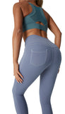 Leggings for Women Stretchy High Waist Tummy Control Fitness Jean Leggings with Pockets