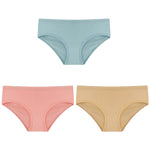 CINOON 3PCS/Set Women&#39;s Panties Cotton Underwear Solid Color Briefs Girls Low-Rise Soft Panty Women Underpants Female Lingerie