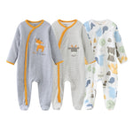 2021 Baby Girl Clothes Long Sleeve 1/2/3PCS Winter Clothing Sets 0-12M Cotton Baby Boy Clothes Newborn Overalls Roupa de bebe