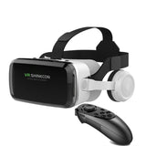 G04BS Wireless VR Glasses 3D Virtual Reality Box Google Cardboard Stereo Mic Headset Helmet for 4.7-7.2&quot; Smartphone+Joystick