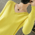 Women Sweater Autumn Winter V-neck Knitwear Long Sleeve Loose Cashmere Sweater Pullovers Lady Cheap Quality Jumper Knitted Tops