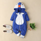 2021 New Cute BABY Newborn Baby Boy Girl Clothes Long Sleeve Hoddies Bear Zipper Baby Romper Clothes Autumn Winter Wear 0-18M