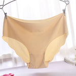 Women Seamless Panties Ice Silk Underwear Ruffle Panties Underpants Sexy Lingerie Seamless Smooth Briefs