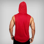 Muscle Fitness Guys Gym Clothing Mens Bodybuilding Hooded Tank Top Men Cotton Sleeveless T Shirt Running Vest Workout Sportswear