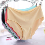 3Pcs Women&#39;s Seamless Panties Solid Ultra-thin Underwear Women&#39;s Sexy Low-Rise Ruffles Briefs Lingerie Underpants High Quality