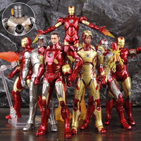 ZD Toys Marvel Iron Man MK1 MK2 MK3 MK4 MK5 MK6 MK7 MK42 MK43 7&quot; Movie Action Figure Iron-Man Mark 1 2 3 4 5 6 7 42 43 Legends