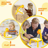 Children Drawing Toy Mini Led Projector Art Drawing Table Toys Painting Board Desk Educational Learning Paint Tools Toy For Kids
