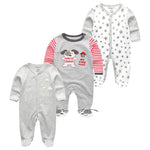 2021 Baby Girl Clothes Long Sleeve 1/2/3PCS Winter Clothing Sets 0-12M Cotton Baby Boy Clothes Newborn Overalls Roupa de bebe