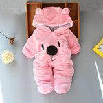 2021 Autumn Winter Baby Romper Baby Girls Cotton Hooded Overalls For Baby Boys Rompers Infant Jumpsuit Kids Newborn Baby Clothes