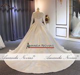 New hot sale gelinlik sleeves wedding dress wedding gown designer