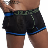 JOCKMAIL Brand Underwear Boxer Men Breathable Mesh Men&#39;s Boxers Male Underpants Sexy Panties Cotton Mens Bodysuit Trunks Pant