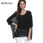 BHflutter Elegant Chic Chiffon Blouses Women New Fashion Batwing Casual Summer Tops Tunic Boho Style Beach Shirts Chemise Femme