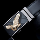 Designer belts for Men Eagle Metal Automatic Buckle Split Leather Waist belt for luxury fashion cowhide men&#39;s belt Novelty 3.5cm