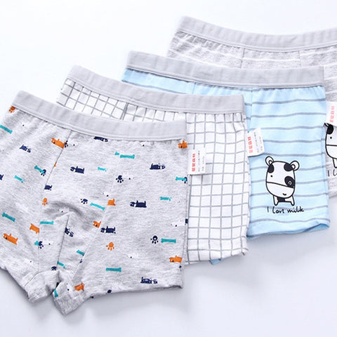 2Pc/Lot Boys Panties Cotton Boxer Shorts Briefs Kids  Children Clothes Underpants 110-160