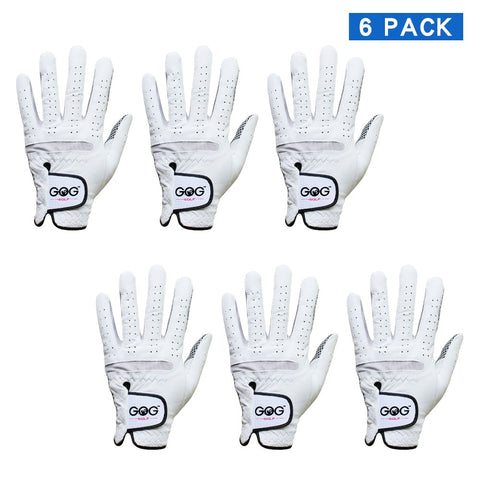 6 PCS Golf Gloves Men&#39;s Golf Glove Soft Breathable Pure Sheepskin Genuine Leather Slip-Resistant Design Drop Ship