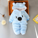 2021 Autumn Winter Baby Romper Baby Girls Cotton Hooded Overalls For Baby Boys Rompers Infant Jumpsuit Kids Newborn Baby Clothes