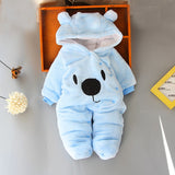 2021 Autumn Winter Baby Romper Baby Girls Cotton Hooded Overalls For Baby Boys Rompers Infant Jumpsuit Kids Newborn Baby Clothes