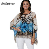 BHflutter Elegant Chic Chiffon Blouses Women New Fashion Batwing Casual Summer Tops Tunic Boho Style Beach Shirts Chemise Femme