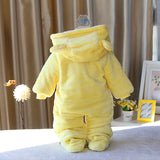 2021 Autumn Winter Baby Romper Baby Girls Cotton Hooded Overalls For Baby Boys Rompers Infant Jumpsuit Kids Newborn Baby Clothes