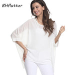 BHflutter Elegant Chic Chiffon Blouses Women New Fashion Batwing Casual Summer Tops Tunic Boho Style Beach Shirts Chemise Femme