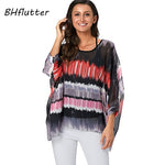 BHflutter Elegant Chic Chiffon Blouses Women New Fashion Batwing Casual Summer Tops Tunic Boho Style Beach Shirts Chemise Femme