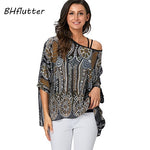 BHflutter Elegant Chic Chiffon Blouses Women New Fashion Batwing Casual Summer Tops Tunic Boho Style Beach Shirts Chemise Femme