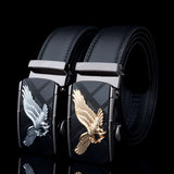 Designer belts for Men Eagle Metal Automatic Buckle Split Leather Waist belt for luxury fashion cowhide men&#39;s belt Novelty 3.5cm