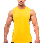 Bodybuilding Tank Tops Men Sports Sleeveless shirt Muscle guys Vest Fitness Drop Armhole Solid Tops Tees Cotton Gym Singlets