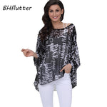 BHflutter Elegant Chic Chiffon Blouses Women New Fashion Batwing Casual Summer Tops Tunic Boho Style Beach Shirts Chemise Femme