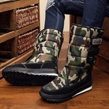 Men Snow Boots Platform Snow Boots For Men Thick Plush Waterproof Slip Resistant Winter Mens Shoes Plus size 36 -  47  2021 New