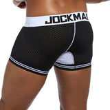 JOCKMAIL Brand Underwear Boxer Men Breathable Mesh Men&#39;s Boxers Male Underpants Sexy Panties Cotton Mens Bodysuit Trunks Pant