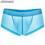 JOCKMAIL Ultra-thin Ice Sexy Underwear Men Boxers Solid Convex Mens Underpants Short Panties Slip Homme Cueca Gay Male Boxers