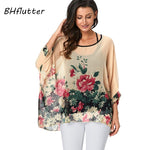 BHflutter Elegant Chic Chiffon Blouses Women New Fashion Batwing Casual Summer Tops Tunic Boho Style Beach Shirts Chemise Femme