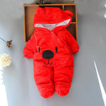2021 Autumn Winter Baby Romper Baby Girls Cotton Hooded Overalls For Baby Boys Rompers Infant Jumpsuit Kids Newborn Baby Clothes