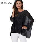 BHflutter Elegant Chic Chiffon Blouses Women New Fashion Batwing Casual Summer Tops Tunic Boho Style Beach Shirts Chemise Femme