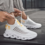 Hot New Men Chunky Sneakers Mesh Breathable Summer Fashion Platform Lightweight Mens Casual Shoes White Big Size 39-46