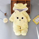 2021 Autumn Winter Baby Romper Baby Girls Cotton Hooded Overalls For Baby Boys Rompers Infant Jumpsuit Kids Newborn Baby Clothes