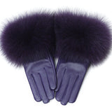 2020 New Arrival Genuine Leather Glove Real Sheepskin &amp; Fox Fur Gloves Women&#39;s Fashion Style High Quality