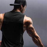 European And American Men&#39;s Fitness Sleeveless Running Sports GYM Stitching Waistcoat WOLF Vest Hot in Summer