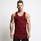 Blank Men&#39;s gym clothing Bodybuilding tank top Man summer fashion sleeveless shirt cotton fitness sportswear slim muscle vests