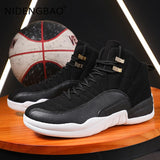 Cool Men&#39;s Sneakers High Top Basketball Shoes Breathable Cushioning Retro Male Running Sports Shoes Big Size 46 47 Footwear
